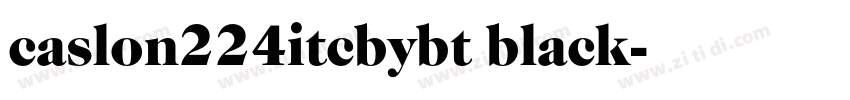 caslon224itcbybt black字体转换
